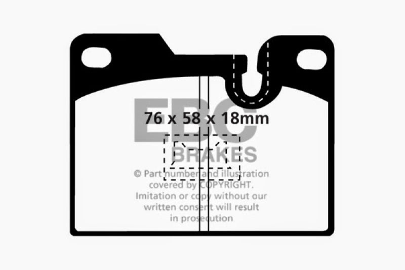 EBC DP2346 fits Porsche 79-88 924 2.0 Turbo Greenstuff Rear Brake Pads