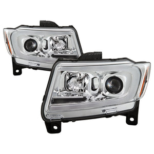 Spyder 5085801 fits Jeep 11-13 Grand Cherokee - Light Bar Proj Headlights - Hal