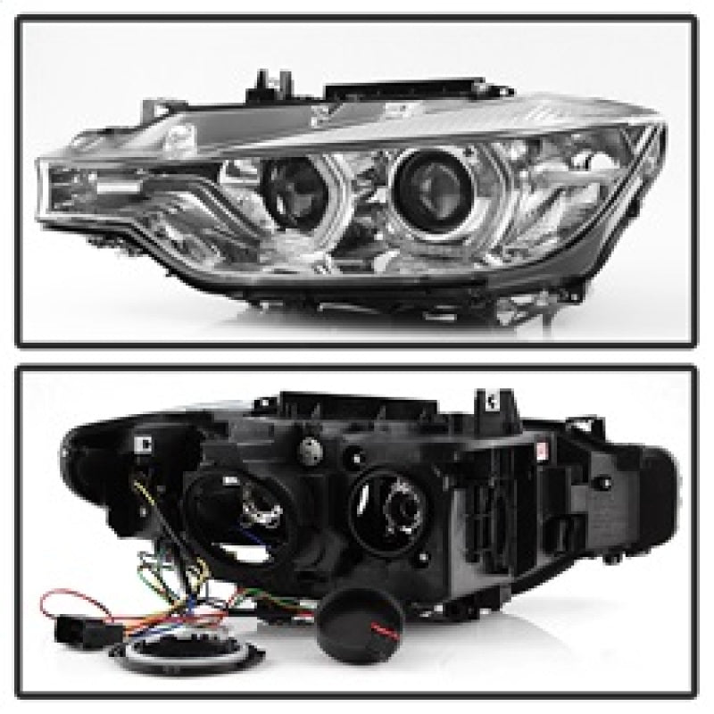 Spyder 5084354 fits BMW 12-14 F30 3 Series 4DR Projector Headlights - LED DRL -