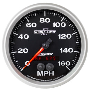 AutoMeter 3681 Autometer Sport-Comp II 5in 0-140MPH In-Dash Electronic GPS Programmable Speedometer