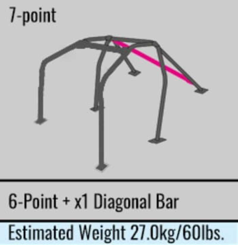 Cusco 220 290 F20 Roll Cage Safety21 7 point Dash Escape 2 Passenger fits Nissan S13 (S/O / No Cancel)