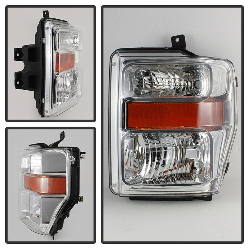 9022401 Xtune fits Ford 08-10 F250/350/450 Super Duty OEM Headlights Chrome HD