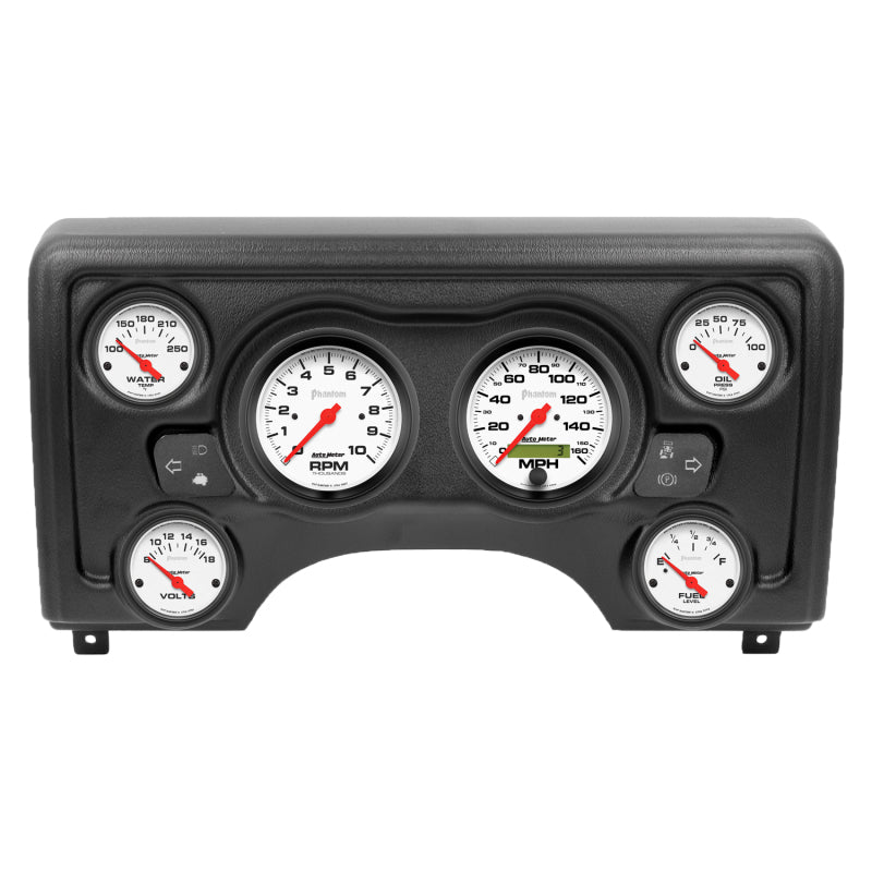 AutoMeter 90011-09 Autometer Phantom Direct Fit Dash Kit 97-06 fits Jeep TJ (2 x 3-3/8in. / 4 x 2-1/16in.)