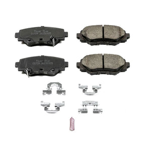 PowerStop 17 1729 fits Mazda 3 Rear Z17 Evolution Ceramic Brake Pads w/Hardware