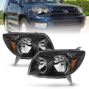 ANZO 111394 2003-2005 fits Toyota 4Runner Crystal Headlights Black
