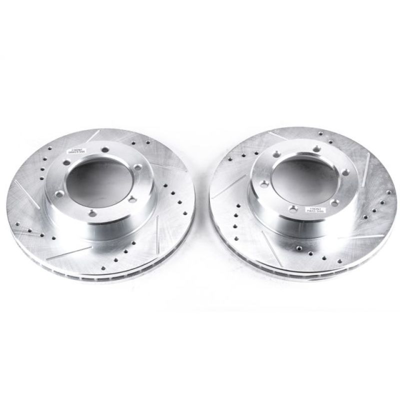PowerStop fits Toyota 91-96 4Runner Front Evolution Drilled & Slotted Rotors -