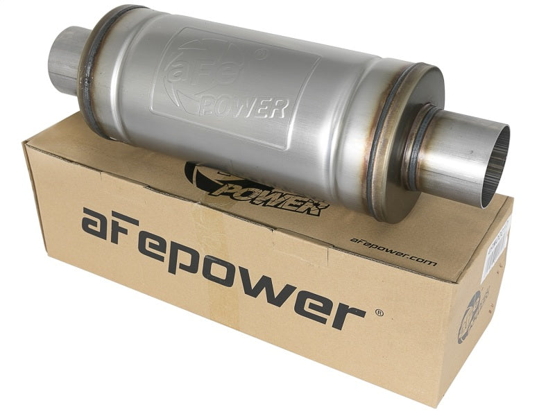AFE 49M00012 orce-Xp 409 SS Muffler 3in Center/Center 14in L x 6in Dia - Round