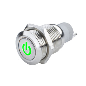 ORACLE Lighting 2050-004 Oracle Pre-Wired Power Symbol Momentary Flush Mount LED Switch - Green