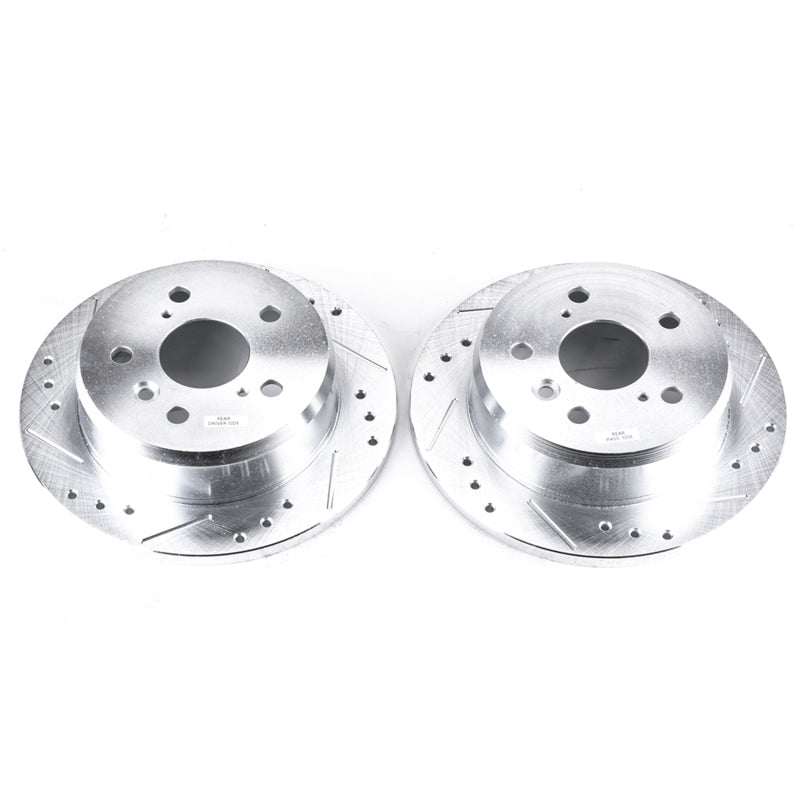 PowerStop fits Lexus 02-03 ES300 Rear Evolution Drilled & Slotted Rotors - Pair