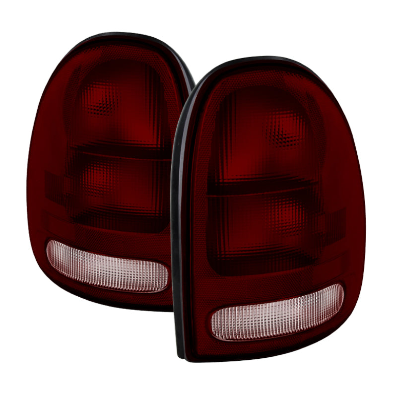 9030949 Xtune fits Plymouth 96-00 Grand Voyager OEM Style Tail Lights Dark Red