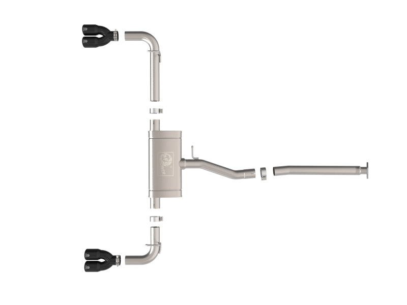 aFe 49-36084-B 22-25 fits Lexus NX250 2.5L SS-304 Cat-Back Exhaust w/ Black Tips
