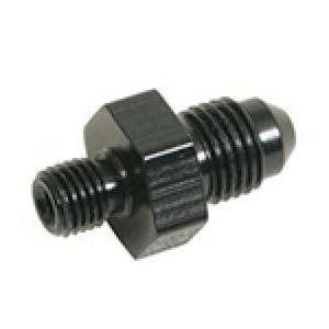 Fragola 491961-BL -6AN x 10mm x 1.0 Male Adapter-Weber - Black