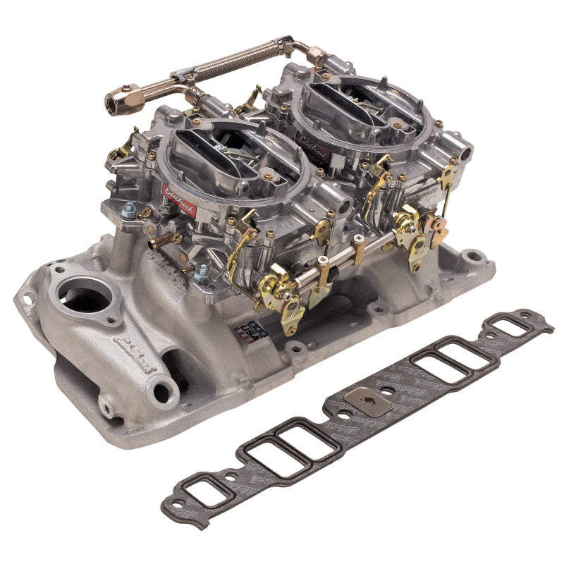 Edelbrock 2025 Performer RPM Dual-Quad Kit for 1986 And Prior SB-fits Chevy