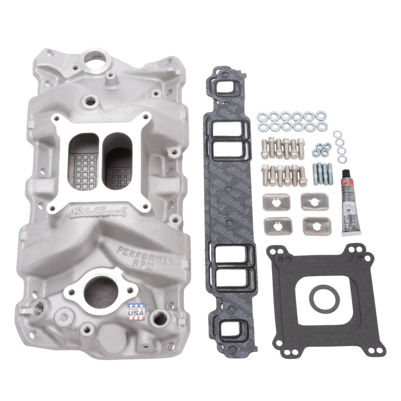 Edelbrock 2041 Manifold Installation Kit Performer RPM fits SBC 1957-1986 Natural Finish