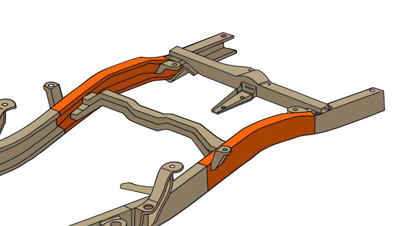 RustBuster RB7602L Over Axle Frame Section Left Side