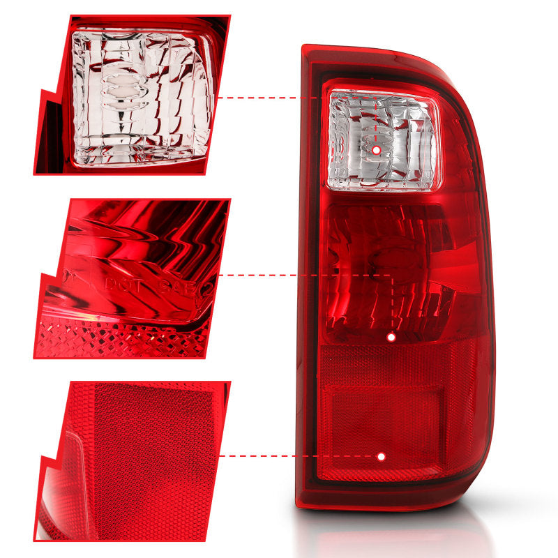 ANZO 311305 2016 fits Ford 08-20 F-250 Taillight Red/Clear Lens (OE Replacement)