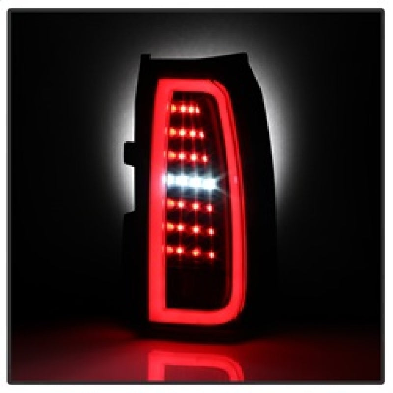 Spyder 5084583 fits Chevy 15-17 Tahoe / Suburban Light Bar LED Tail Lights - Bl