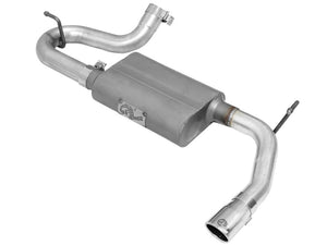 AFE 49-08047-P on 2-1/2in Alum Steel Axle-Back Exhaust w/Polished Tip 07-18 fit