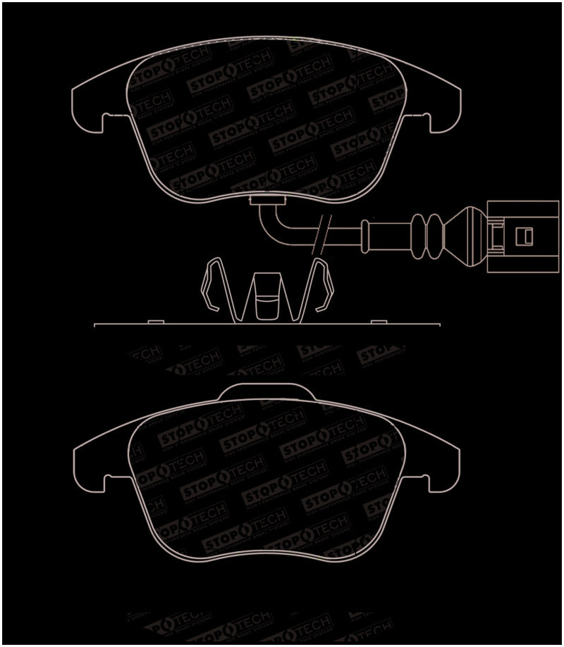 Stoptech 308.1375 2015+ Volkswagen Passat Street Performance Front Brake Pads
