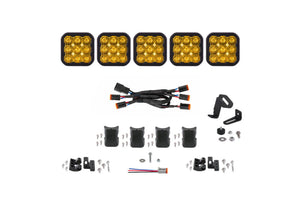 Diode Dynamics DD7209 SS5 Sport Universal CrossLink 5-Pod Lightbar - Yellow Driving