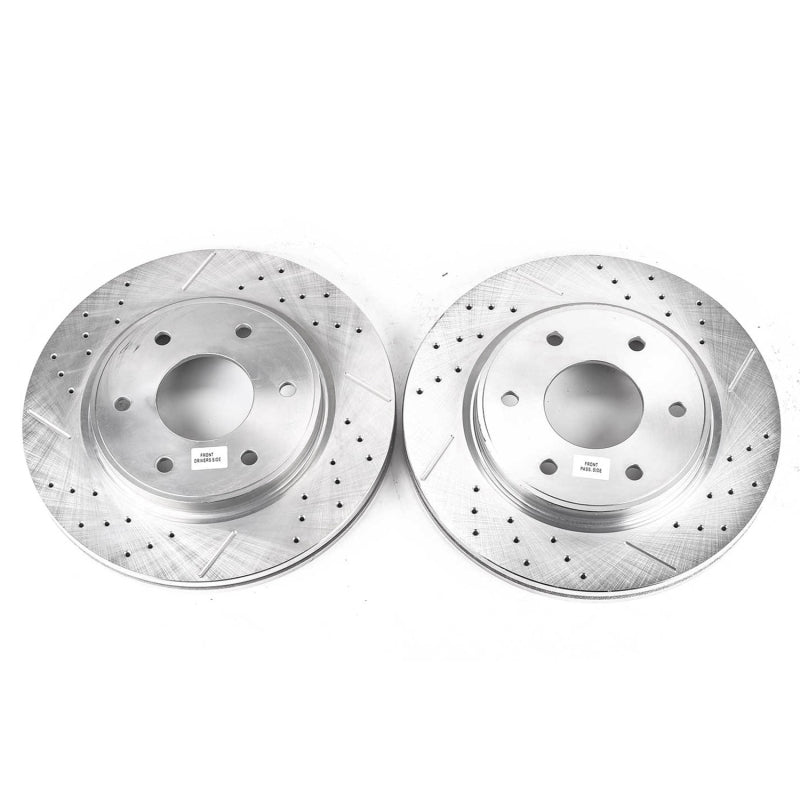 PowerStop fits Infiniti 05-06 QX56 Front Evolution Drilled & Slotted Rotors -