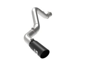 AFE 49-44125-B Bore-HD 5 IN 409 SS DPF-Back Exhaust System w/Black Tip 20-21 fi