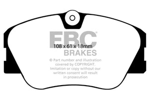EBC UD423 86-93 fits Mercedes-Benz 190/190E 2.3 16v Ultimax2 Front Brake Pads