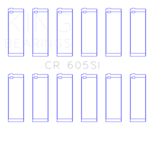 King CR605SI fits GM 2.8L/3.4L V6 (Size STD) Connecting Rod Bearings Set of 6