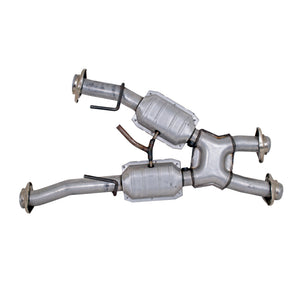 BBK 1810 79-93 fits Mustang 5.0 Short Mid X Pipe w Catalytic Converters 2-1/2