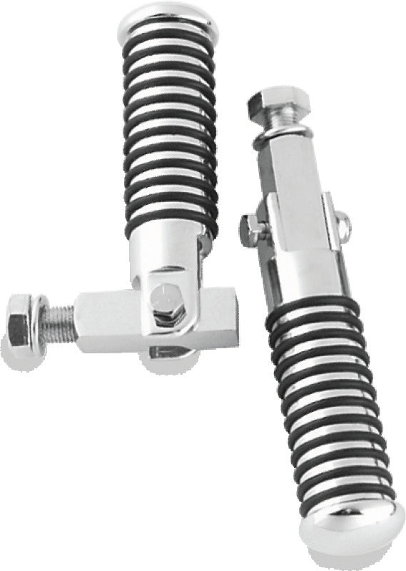 Bikers Choice 492867 72-99 Big Twin & XL Chrome Block Mount O Ring Footpeg Kit