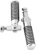 Bikers Choice 492867 72-99 Big Twin & XL Chrome Block Mount O Ring Footpeg Kit