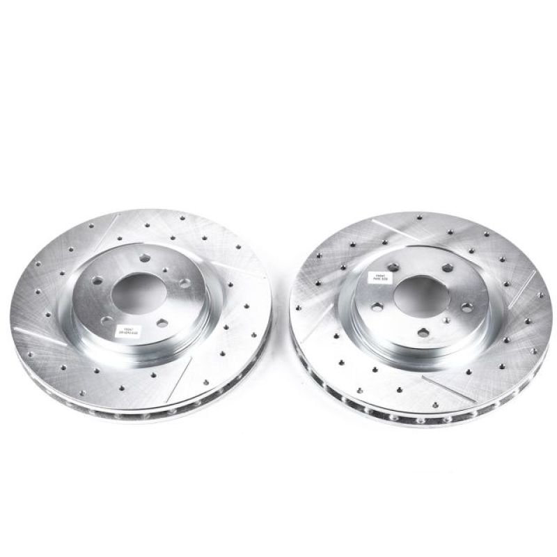 PowerStop fits Infiniti 03-04 G35 Front Evolution Drilled & Slotted Rotors -