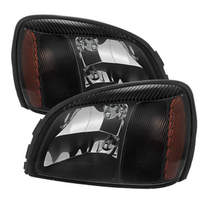 5079824 Xtune fits Cadillac 00-20 Deville 2005 Crystal Headlights Black HD-JH-