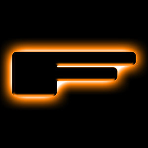 ORACLE Lighting 3141-F-005 Universal Illuminated LED Letter Badges - Matte Blk Surface Finish - F