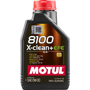 Motul 111657 1L Synthetic Engine Oil 8100 X-Clean + EFE 0W30