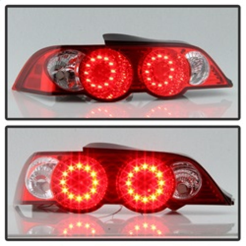 Spyder 5000385 fits Acura 02-04 RSX LED Tail Lights Red Clear ALT-YD-ARSX02-LED