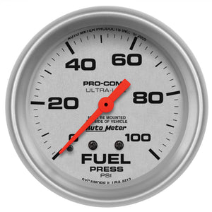 AutoMeter 4412 Autometer Ultra-Lite 2 5/8in Mechanical Fuel Pressure Gauge 100psi