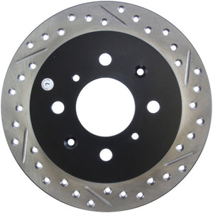 Stoptech 127.40017L 90-96 fits Acura Integra / 97-01 Integra (Exc. Type R) Slotted & Drilled Left Rear Rotor