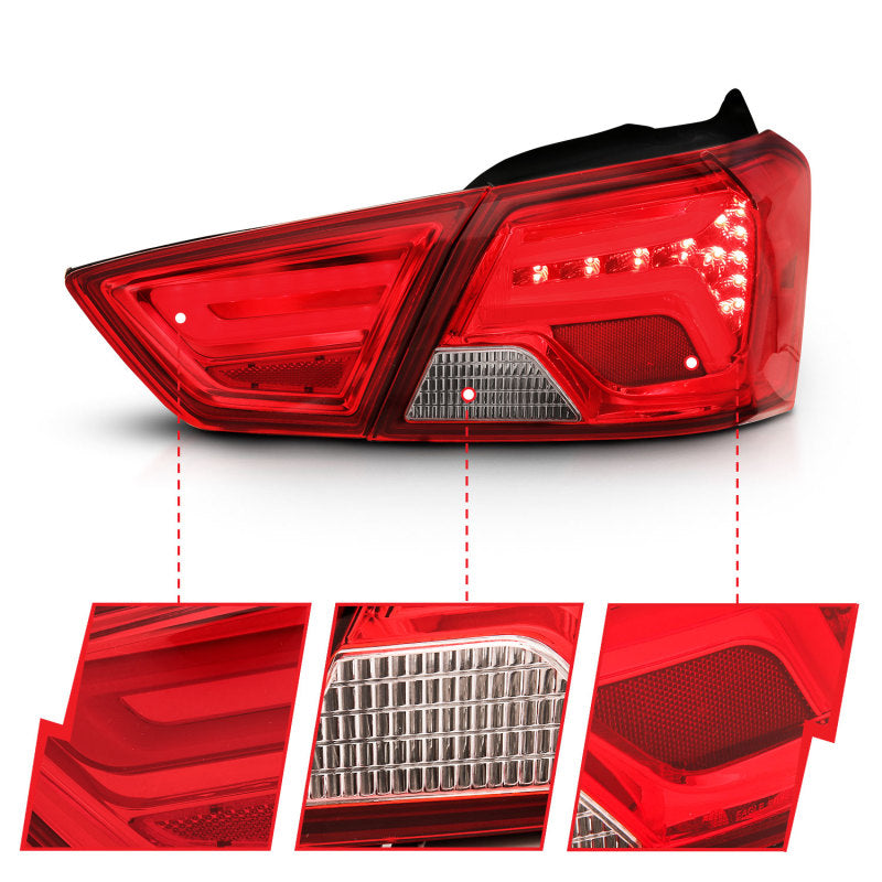 ANZO 321346 fits Chevrolet 14-18 Impala LED Taillights Red/Clear