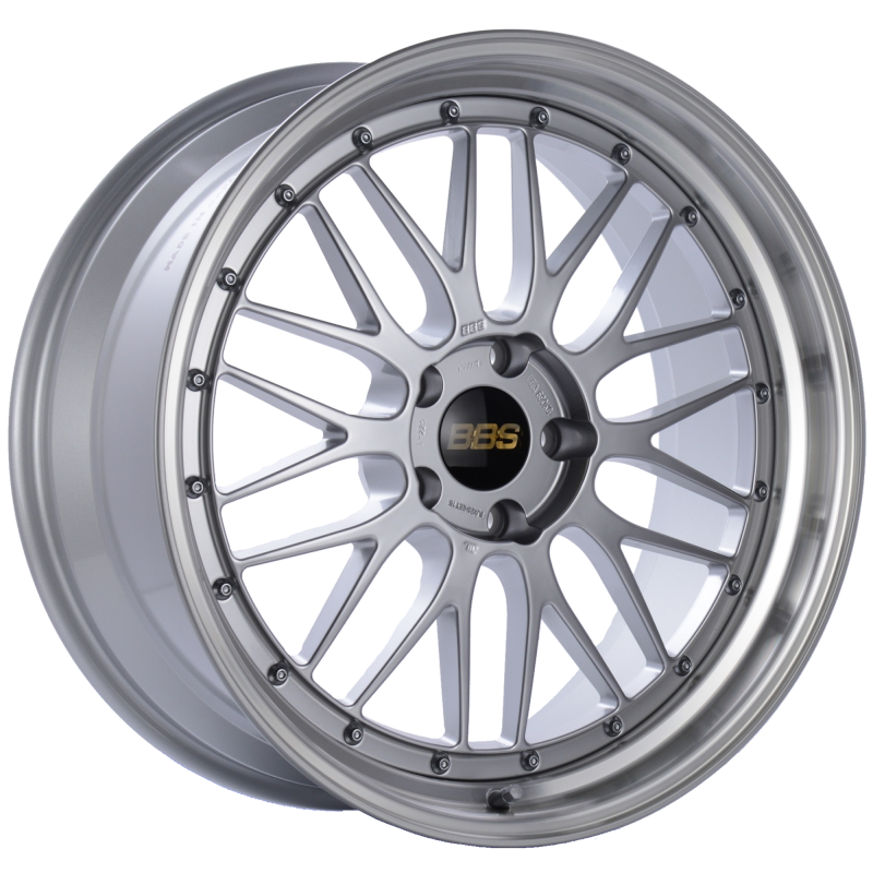 BBS LM227DSPK LM 19x8.5 5x120 ET32 Diamond Silver Center Diamond Cut Lip Wheel -82mm PFS/Clip Required