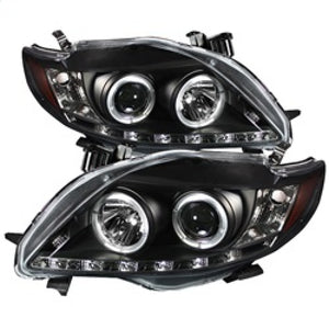 Spyder 5032515 fits Toyota 09-10 Corolla Projector Headlights LED Halo DRL Blk