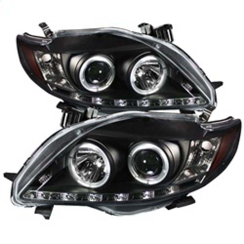 Spyder 5032515 fits Toyota 09-10 Corolla Projector Headlights LED Halo DRL Blk