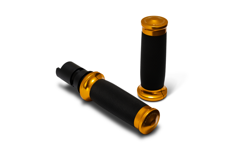 Performance Machine 0063-2105M-G 24-25 Touring, 2025 Softail TBW Contour Handle Grip Set - Gold