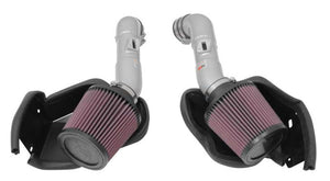 K&N Engineering 69-7083TS K&N 14-15 fits Infiniti Q50 3.7L V6 Dual Silver Typhoon Short Ram Intakes