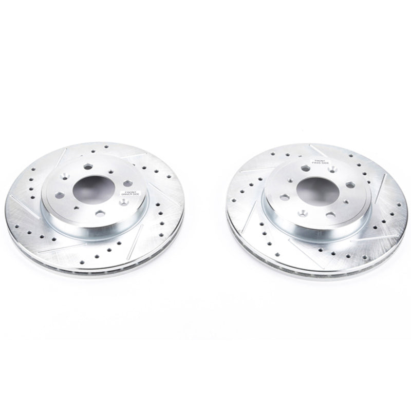 PowerStop fits Honda 15-19 Fit Front Evolution Drilled & Slotted Rotors - Pair