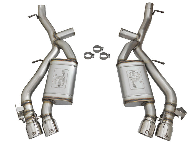 AFE 49-34068-P rce XP 3in 304 SS Axle-Back Dual Exhaust (NPP) w/ Polished Tips