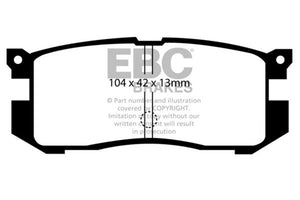 EBC UD400 89-92 fits Ford Probe 2.2 Ultimax Rear Brake Pads