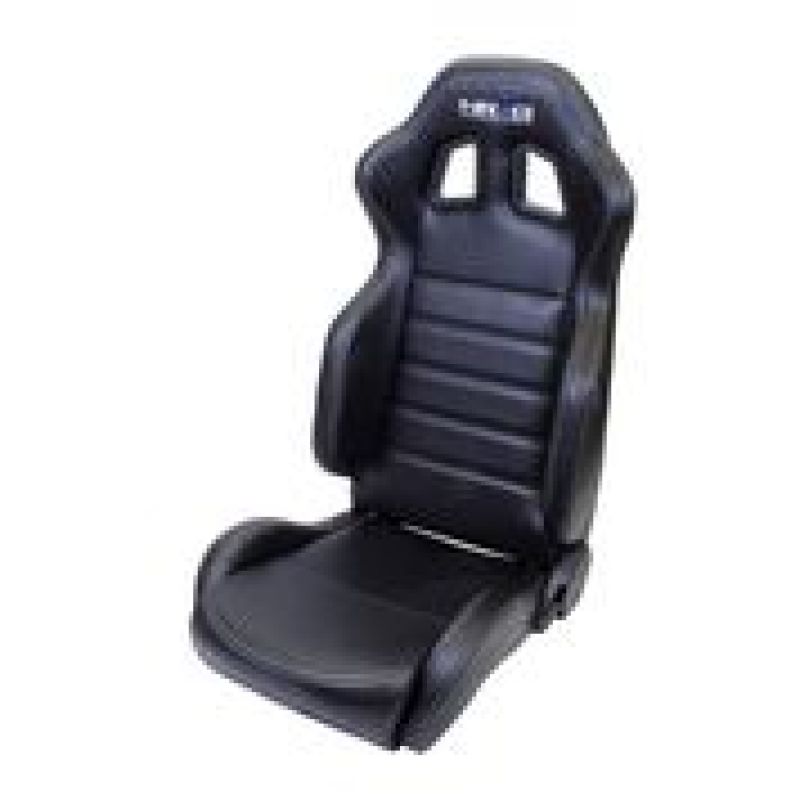 NRG RSC-208L RSC-208L/R Reclinable Sport Seats PVC Leather w/ Logo - Black