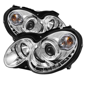 SPYDER 5038029 fits Mercedes Benz CLK Projector Halogen Model LED Halo DRL