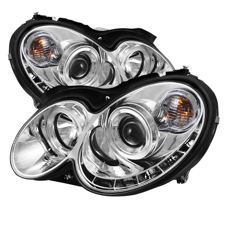 SPYDER 5038029 fits Mercedes Benz CLK Projector Halogen Model LED Halo DRL